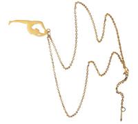 Mikikit Collier Pendentif Gymnaste Acier Inoxydable Doré pour Femmes Bijou Créatif et Élégant Accessoire Décoratif Polyvalent et Cadeau