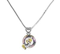 Mikikit Collier Pendentif Licorne Bicolore En Cristal Zircon Cubique Élégance Fantaisie Pour Filles Présents Anniversaire Noël Éclat Raffiné