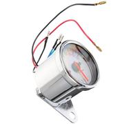 Mikikit Compteur de Vitesse Design Moderne et Facile à Lire pour Moto Aiguille Argentée en Plastique et Métal, Accessoire pour Motos de Route