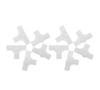 Mikikit Connecteurs à Quatre Voies en Plastique 10 Pcs, Adaptateurs pour Tringles de Penderie Diamètre Intérieur 12 Mm, Raccords D’Angle pour Organisateur de Chaussures et