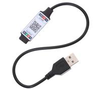 Mikikit Contrôleur de Bande LED sans Fil Rgb USB 5v Commande Radio, Commande Intelligente pour Ruban Lumineux Multicolore, Usage Chambre et Salon, Alimentation Usb, Mini Format