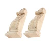 Mikikit Corbeau Décoratif en Sculpté pour Angle 2 Pièces Style Européen 5 * 11 * 2.5cm Applique Murale en Massif Décoration Intérieure Support De Colonne Romaine Vintage