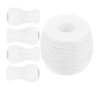 Mikikit Cord Blind Pull Knobs Set Blanc avec Embouts Bois Cordon Stores Intérieurs pour Rideaux Accessoires Fiables et Décoratifs