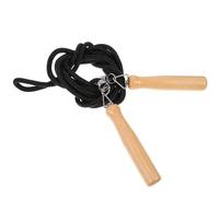 Mikikit Corde à Sauter Poignée en Bois, Corde Résistante à L'usure en Fibres de Polypropylène, Longueur Ajustable sans Outil, pour Fitness, Entraînement à Domicile et Activités Sportives