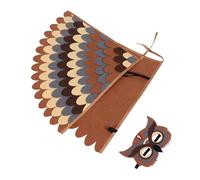 Mikikit Costume Animal Garçon Fille Feutre avec et Masque de Hibou Cape Doiseau Douce pour Jeux de Rôle Fêtes Dhalloween et Spectacles Choix Hibou Perroquet Poulet Confortable et Sécurisé