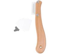Mikikit Coupe en Acier Inoxydable avec Manche en Bois, 5 Lames pour Découpe de Pâte Précise, Rangement Sécurisé, Cuisine et Boulangerie