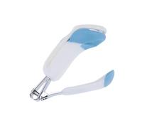 Mikikit Coupe Ongles Garçon Fille Sécurisé avec Loupe Outil Soin Ongles Né Ergonomique Bleu Poignée Antidérapante Acier Inoxydable Sûr Trousse Soin Garçon Fille