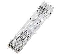 Mikikit Coupe-pâte Ustensile de Pâtisserie Moderne Ajustable à 5 Roues en Acier Inoxydable Roulette à Pizza Pratique et Résistante pour Découpe Facile de Pâte et Gâteau