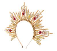 Mikikit Couronne de Mariage Élégante pour Femme Serre-tête Léger et Confortable pour Mariages Anniversaires et Cosplay Accessoire de Cheveux Sophistiqué pour Photos et Événements