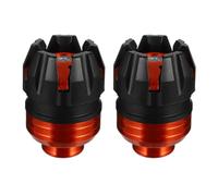 Mikikit Coussin Amortisseur et Protéger la Roue Orange en Alliage D'aluminium 2pcs Anti-collision pour Réduire Chocs pour Fourche de Moto