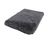 Mikikit Coussin Douillet pour Chien et Chat Lit Réchauffant Peluche pour Animaux Matelas de Sommeil Confortable pour Petits Chiens et pour Hiver Dimensions S Couleur Gris Foncé