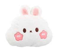 Mikikit Coussin Lombaire De Voiture En Peluche Mignon Lapin - - Quatre Saisons - Support Confortable Pour Siège Auto - Accessoire De Décoration Intérieur Féminin - Usage Voyage Et Détente