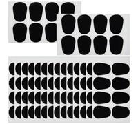 Mikikit Coussinets pour Musiciens Accessoires Indispensables 50 en Silicone Noir, Protection D'embouchure Facile à Remplacer, Protège les Dents des Rayures pour Saxophone