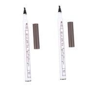 Mikikit Crayon à Sourcils Imperméable Facile à Dessiner et Remplir 2pcs Stylo Liquide Portable pour Maquillage Naturel et Précis pour Débutants et Professionnels