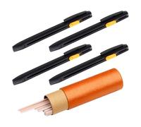 Mikikit Crayon à Tissu Blanc Effaçable à Chaleur Technologie Autofading, Marqueur Textile Précis pour Couture et Broderie, 1 Set pour DIY et Confection de Vêtements