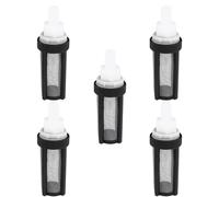 Mikikit Crépine de Pompe à Eau en Acier Inoxydable Noir 5pcs, Filtre D'entrée 9mm Facile à Installer et Démonter, pour Pompe Micro et Tube Silicone