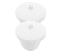 Mikikit Creuset Céramique 70 Ml Couvercle, Lot de 2, Adapté pour Fusion Haute Température et Analyses Chimiques en Laboratoire