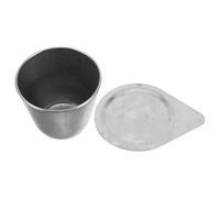 Mikikit Creuset pour Fusion et Analyse Thermique en Nickel avec Couvercle 30ml Prévention de L'évaporation Bavure, Fabrication de Bijoux