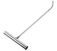 Mikikit Crochet en T 15 Pouces Acier Inoxydable Poignée Ergonomique pour Levage de Plaques d'Égout et Portes Coulissantes Usage Extérieur et Industriel