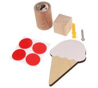 Mikikit Crochet Mural Adhésif Bois Décoratif Glace Support Léger pour Chambre Garçon Fille Crochet Mural Petit Format pour Accessoires et Vêtements