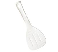 Mikikit Cuillère à Riz Blanche Antiadhésive Manche Vertical Spatule Compacte Réutilisable pour Cuiseur de Riz Accessoire Pratique pour Maison Restaurant et Service Professionnel