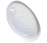 Mikikit Cuiseur Vapeur pour Poisson en Polypropylène Alimentaire 1 Pièce avec Couvercle Ventilé Grosse Capacité Compatible Micro-Ondes Plat Vapeur Micro-Ondes pour Raviolis