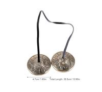 Mikikit Cymbales à Doigts Tingsha Népalaises en Cuivre 45 CM - Instrument de Percussion pour Contemplation Yoga et Sonothérapie - Accessoire de Pleine Conscience et Relaxation