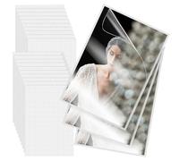 Mikikit de Plastification Auto-adhésives en Pvc 50 Feuilles sans Bulles ni Plis pour Photos pour Bricolage et Présentation