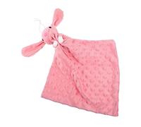 Mikikit De Sécurité En Tissu Pour Bébé Couverture Apaisante De Lapin Rose 100% Coton Nourrissons En Poussette Douce Et Réconfortante Serviette à Salive 1 Pièce