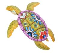 Mikikit Décoration Murale Fer Tortue Sculpture Art Extérieur pour Jardin et Terrasse Durable et