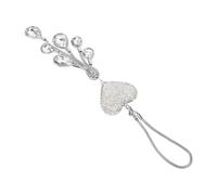 Mikikit Décorations de Voiture Scintillantes Pendentif Cœur pour Rétroviseur Intérieur Accessoires Ornement Suspendu Esthétique Voiture