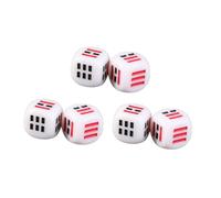 Mikikit Dés De Divination Ba Gua en Acrylique 6 Pièces, Accessoires De Dés Multi-Faces Portables pour Jeu De Tarot Et Tirage Divinatoire, Compact Et Stable, Jouets De Divination Et Amusement