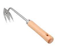 Mikikit Désherbeur Manuel Professionnel Léger en Acier Inoxydable Manche en Bois Ergonomique et Multifonction pour Jardinage et Entretien de Pelouse Bio