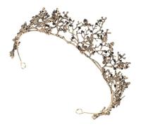 Mikikit Diadème de Mariée Couronne Ornée de Joyaux Élégant en Alliage Accessoire Cheveux Unique pour Cérémonie et Photo pour Bal de Fin D'année
