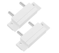 Mikikit Dispositif Électronique de Détection d'eau 2pcs Électrode Plastique Blanc, Alarme de Fuite pour Maisons et Petites Entreprises, Détection Précoce et Faible Entretien