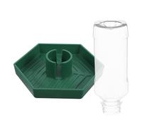 Mikikit Distributeur d'eau pour Reptiles et Tortues, Abreuvoir Compact Automatique en ABS Vert, Plat de Sol Pratique pour Alimentation Journalière des Tortues Terrestres et Lézards