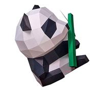 Mikikit DIY Décoration Papier Panda Origami Géométrique pour Adultes Modèle Papercraft à Assembler Sculpture Animale Papier pour Activité Manuelle Familiale