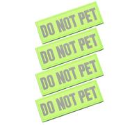 Mikikit Écussons Réfléchissants pour Chiens d'Assistance, Lot de 4 Patchs Autocollants Verts, Sécurité Nocturne pour Promenades et Harnais de Chiot