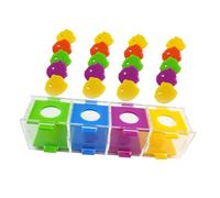 Mikikit Éducatif Perroquet Couleurs pour Conures et Grandes Perruches Entraînement Habileté Physique et Stimulation Mentale Réduit Agressivité et Solitude Interaction Couleur Aléatoire