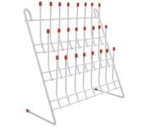 Mikikit Égouttoir pour Bécher en Métal Blanc, Support de Séchage Pratique pour Tubes à Essai, pour Laboratoire Scientifique de Chimie