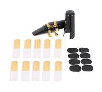 Mikikit Embouchure de Saxophone Alto en Plastique et Bois, Accessoire de Remplacement pour Améliorer le Son et Favoriser la Pratique, Kit Complet pour Musiciens