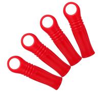 Mikikit Embouts de Manche de Balai Serpillière Lot de 4 Accessoires Plastique Rouge 25 MM pour Vadrouille et Nettoyage de Carrelage à Domicile