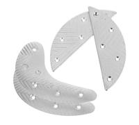 Mikikit Embouts de Talon en Métal 4 Pièces Formes Demi-Lune et Croissant, Protection Résistante pour Bottes de Travail et Longues Marches en Extérieur