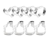 Mikikit Emporte-pièces à Biscuits en Acier Inoxydable 8 Pièces Forme Éléphant Prise en Main Confortable pour Projets DIY et Fabrication de Desserts