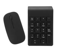 Mikikit Ensemble Clavier Pavé Numérique sans Fil Souris sans Fil Noire Compacte, Légère et Solide en Abs, Accessoires Informatiques Polyvalents pour Ordinateur Portable et Bureau