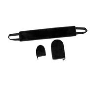 Mikikit Ensemble de 3 Moufles Anti-humidité sans Doigts Taille Petit et Grand, Réversible Noir Bande Élastique, Applicateur Exfoliant Autobronzant pour Visage et Corps, Kit de Lotion