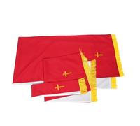 Mikikit Ensemble de 3 Parements D’autel Réversibles en Tissu Liturgique Rouge et Blanc, Chemin de Table, Marque-page Biblique Brodé avec Croix, Foulard de Chaire pour Usages