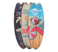Mikikit Ensemble de 3 Sandales Femme Bois Décoratives Style Planche de Surf pour Décoration Murale Estivale et Ambiance Plage
