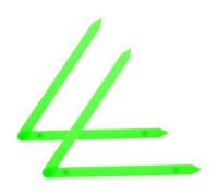 Mikikit Ensemble de 4 Démonstrateurs D'angles Magnétiques Grands 21,5 Cm en Plastique Pédagogique, Matériel Mathématiques pour École Maternelle, Outils de Manipulation et Apprentissage