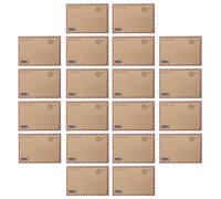 Mikikit Ensemble de 48 Enveloppes Vintage Kraft Rétro pour Courrier Aérien Papier à Lettres Vieilli Cartes de Vœux et Invitations Format Standard Couleur Marron Naturel Kit Complet